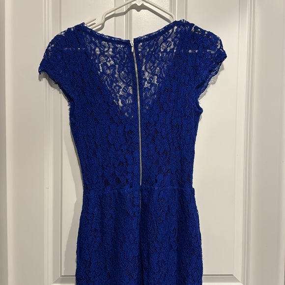 Cobalt blue Lacey knee high dress - Picture 6 of 9